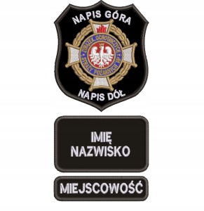 Komplet naszywek straż OSP ZOSP KSRG naszywki rzep